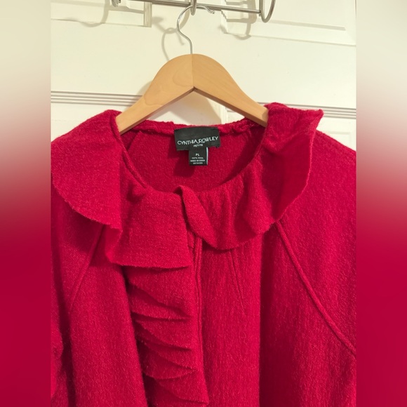 Red wool coat - Picture 2 of 3